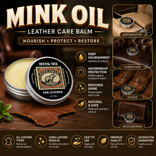 Mink oil leather conditioner - mink,