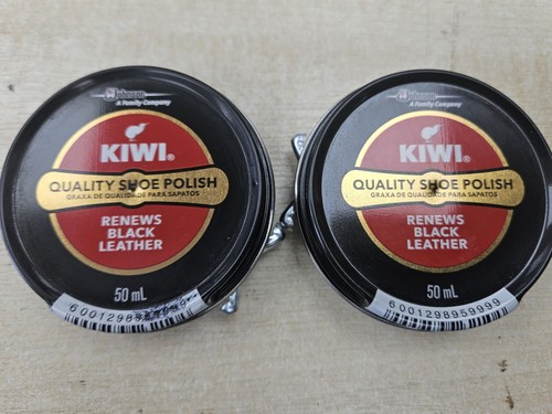 Two tins kiwi black - two,