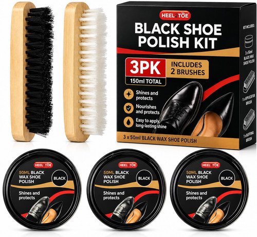 3pk black shoe polish - 3pk,