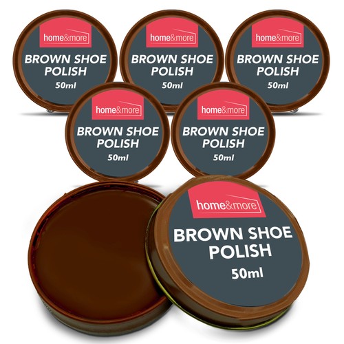 6pk wax shoe - polish, brown