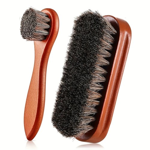 Piece horsehair shoe brush - horsehair,