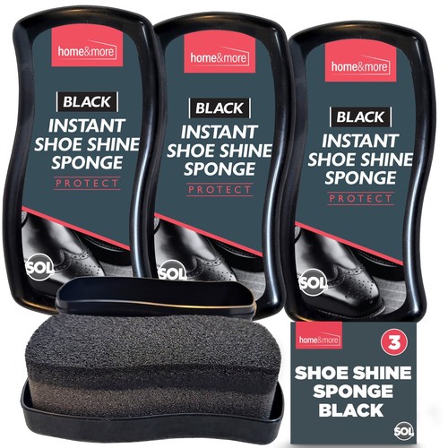 3pk instant shoe shine sponge - shoe,