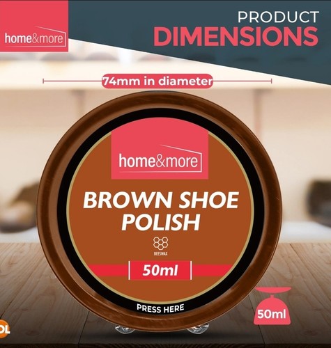 1pk wax shoe polish brown - 1pk,