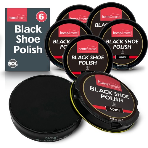 6pk wax shoe polish - shoe, 50ml
