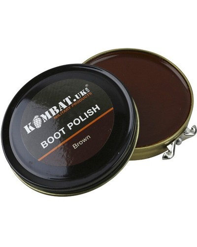 Shoe polish brown - brown, tin