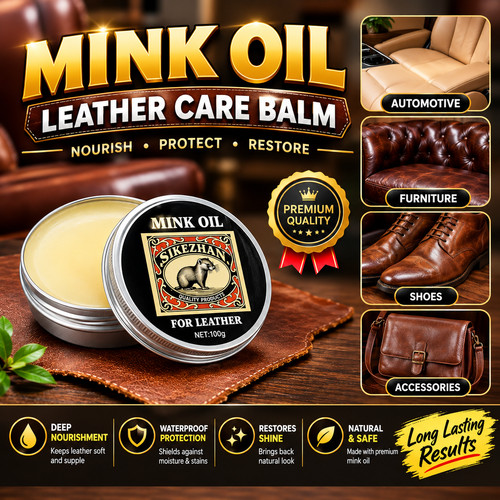 Mink oil leather - mink,