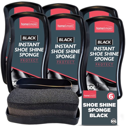 6pk instant shoe - shine, sponge